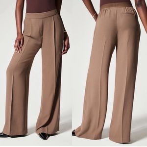 Spanx Cedar Carefree Crepe Pleated Trouser size 3X tan